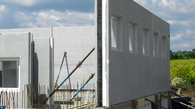 Beton Thermowand auf Baustelle