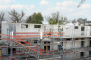 Baustelle, Objekt wird aus Beton Massivwände gebaut