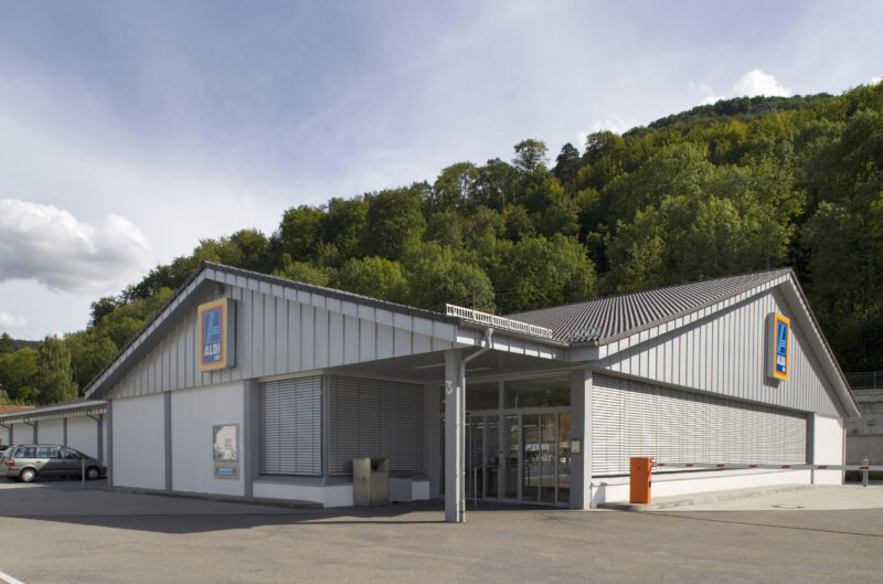 Aldi Filiale aus Betonfertigteile
